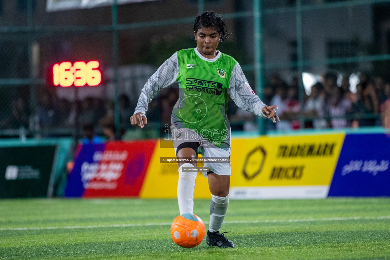 Club WAMCO vs DSC in the Semi Finals of 18/30 Women's Futsal Fiesta 2021 held in Hulhumale, Maldives on 14th December 2021. Photos: Ismail Thoriq / images.mv