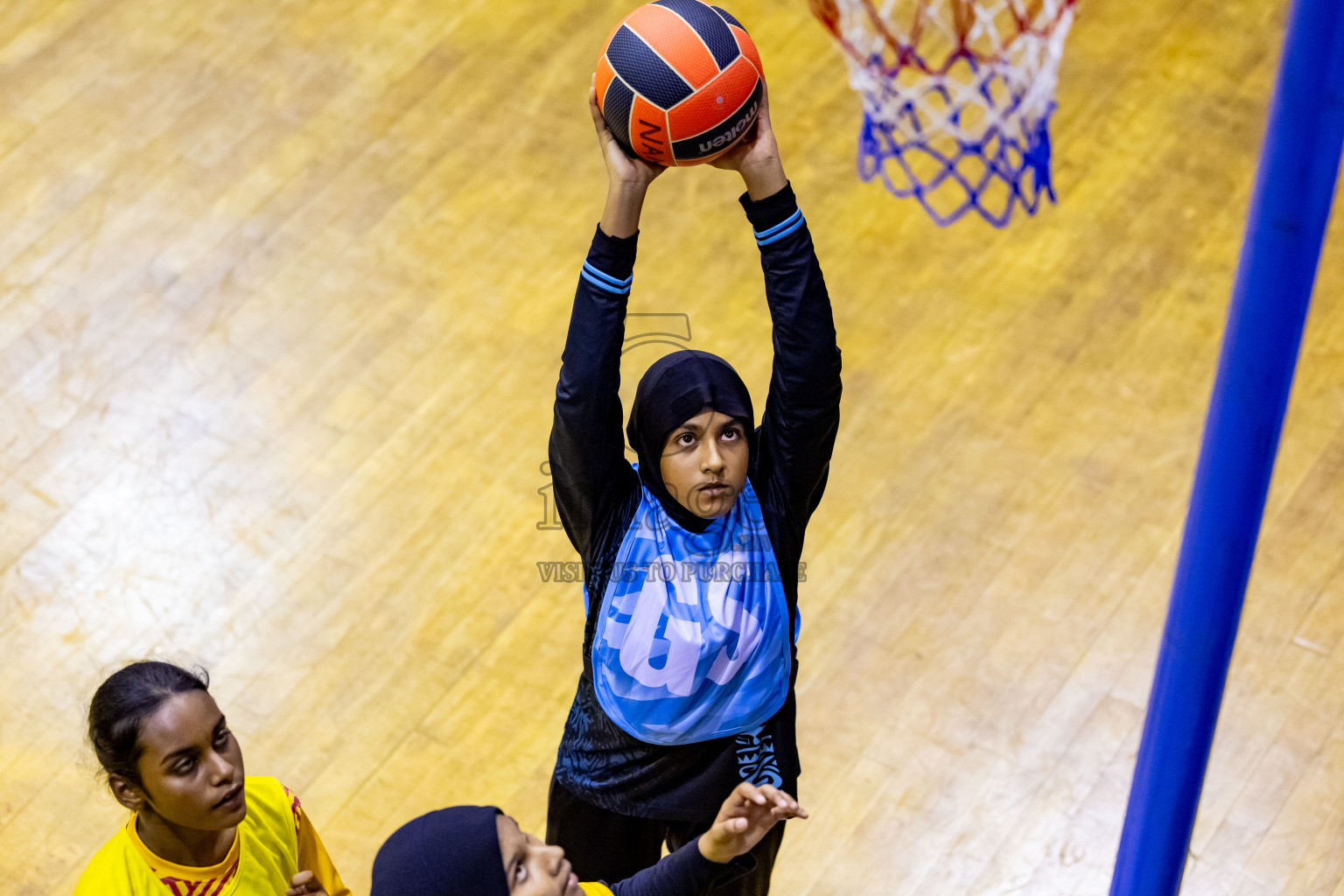 Day 1 of 25th Milo Inter-School Netball Tournament was held in Social Center at Male', Maldives on Thursday, 8th August 2024. Photos: Nausham Waheed / images.mv