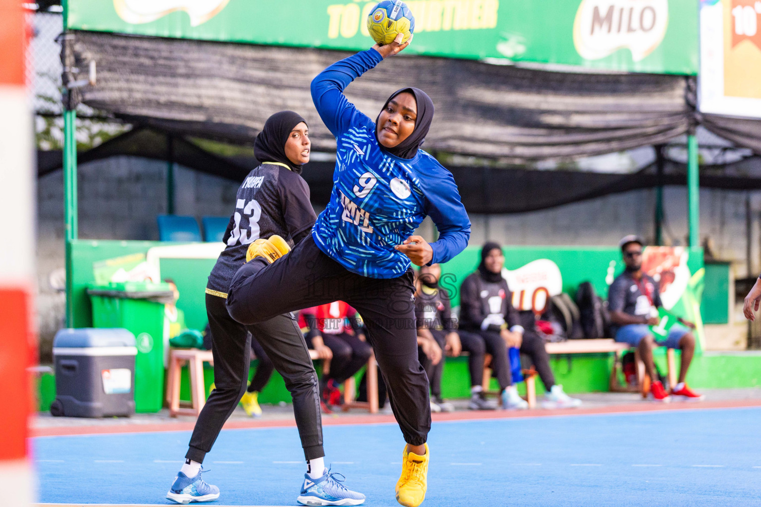 Day 7 of 10th National Handball Tournament 2023, held in Handball ground, Male', Maldives on Sunday, 4th December 2023 Photos: Nausham Waheed/ Images.mv