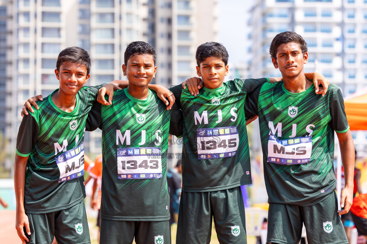 Day 6 of MWSC Interschool Athletics Championships 2024 held in Hulhumale Running Track, Hulhumale, Maldives on Thursday, 14th November 2024. Photos by: Ismail Thoriq / Images.mv