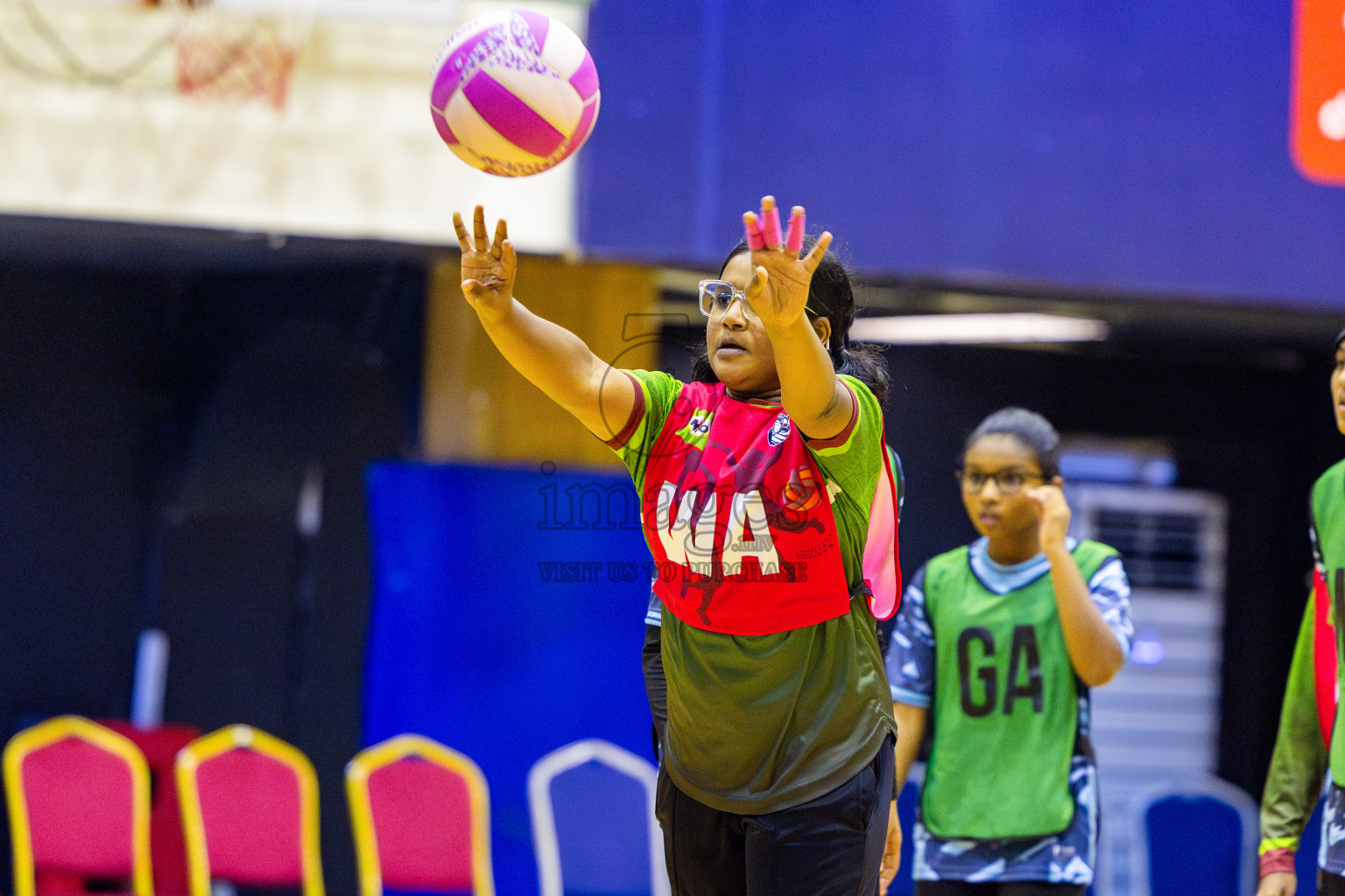 Fiontti Sports Club vs High Flyers U13 Finals of 3rd Netball Junior Championship, held at Social Center on Saturday, 25th January 2025 . Photos: Nausham Waheed / images.mv