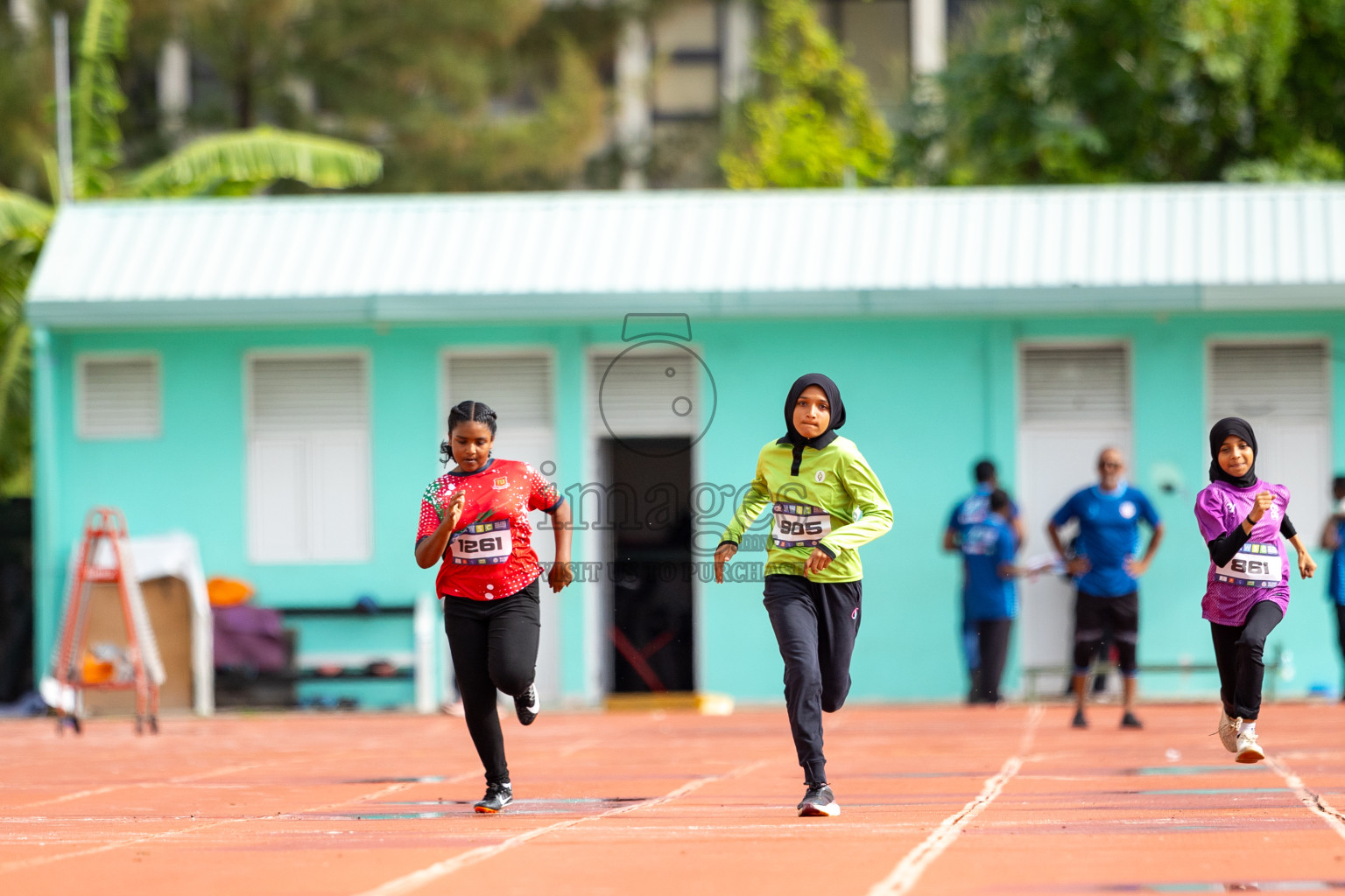 Day 1 of MWSC Interschool Athletics Championships 2024 held in Hulhumale Running Track, Hulhumale, Maldives on Saturday, 9th November 2024. 
Photos by: Ismail Thoriq / images.mv