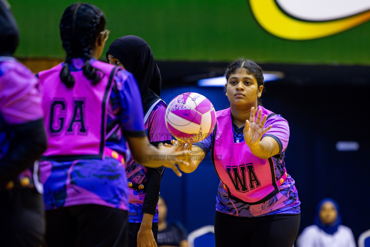N Sports Academy B vs N Sports Academy A U17 Finals of 3rd Netball Junior Championship, held at Social Center on Saturday, 25th January 2025 . Photos: Nausham Waheed / images.mv