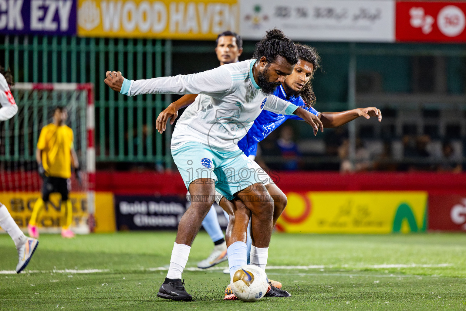 ADh Mahibadhoo vs ADh Omadhoo in Day 15 of Golden Futsal Challenge 2025 was held on Sunday, 19th January 2025, in Hulhumale', Maldives. Photos: Nausham Waheed / images.mv