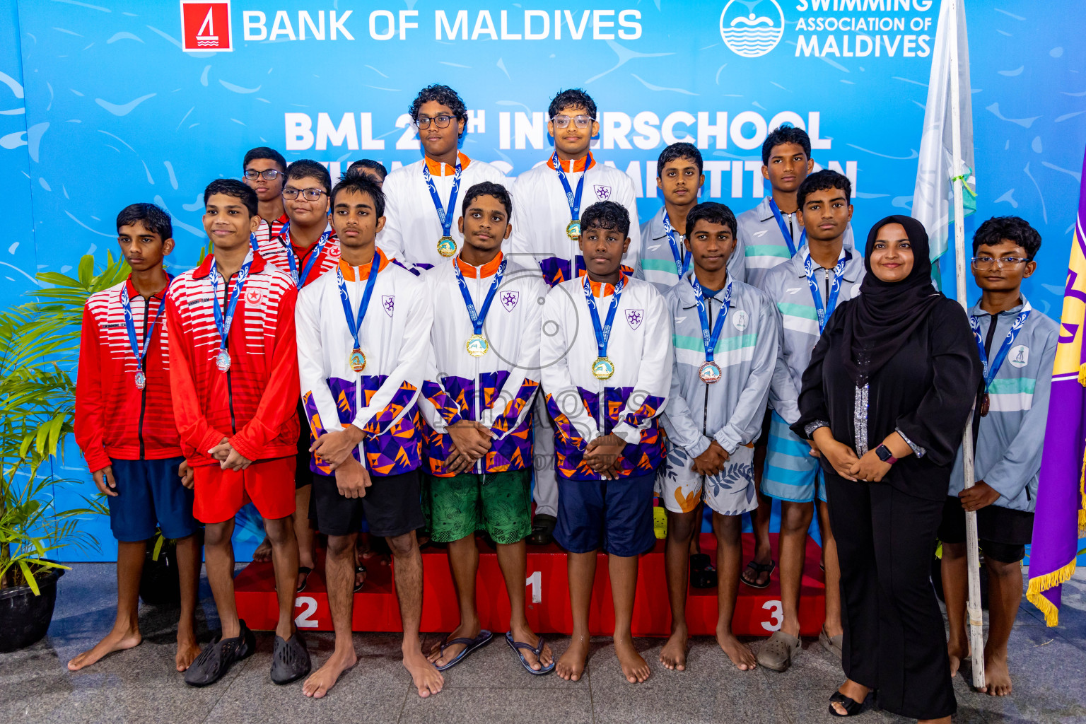 Day 4 of 20th Inter-school Swimming Competition 2024 held in Hulhumale', Maldives on Tuesday, 15th October 2024. Photos: Nausham Waheed / images.mv