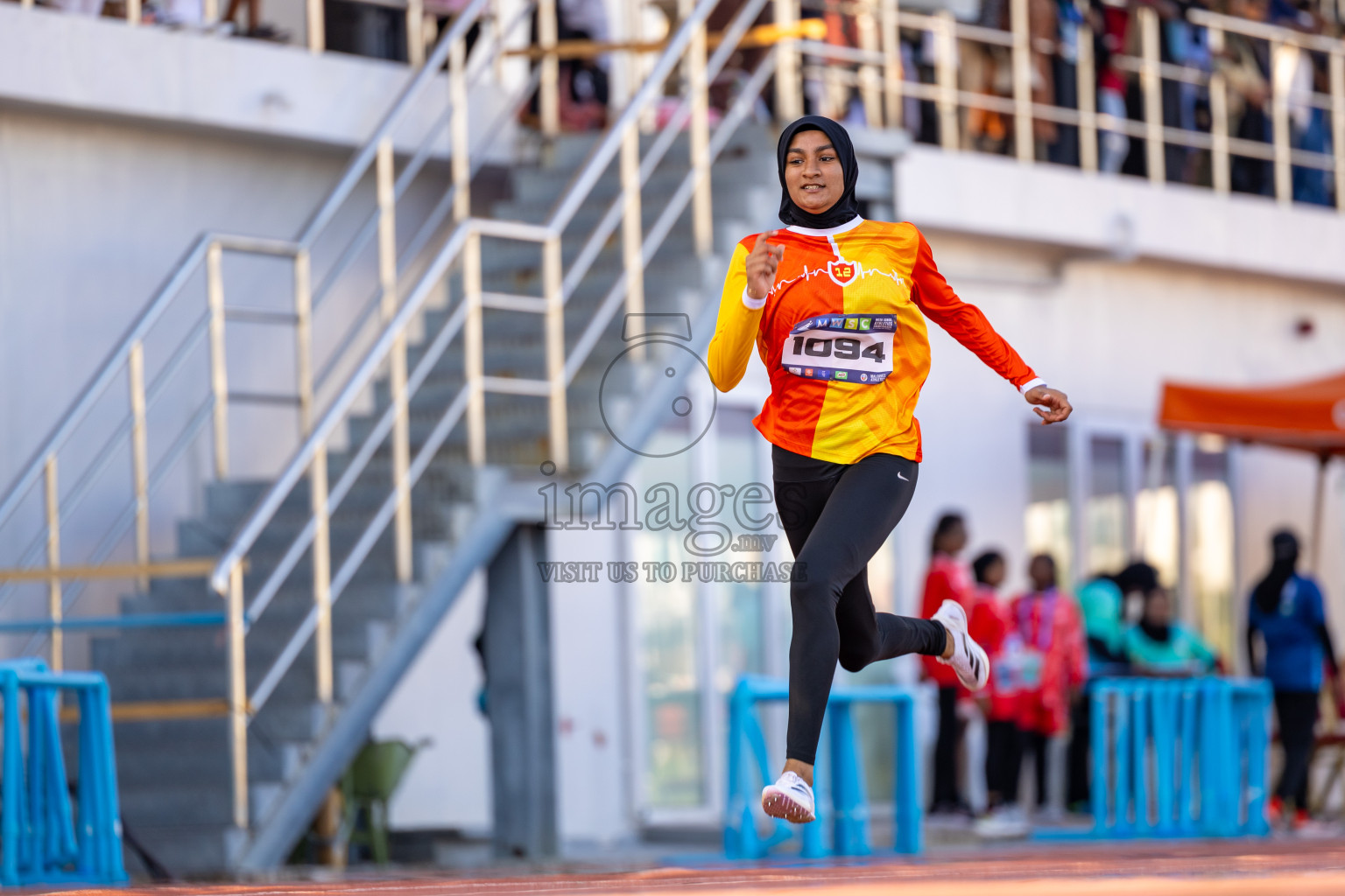 Day 4 of MWSC Interschool Athletics Championships 2024 held in Hulhumale Running Track, Hulhumale, Maldives on Tuesday, 12th November 2024. Photos by: Ismail Thoriq / Images.mv