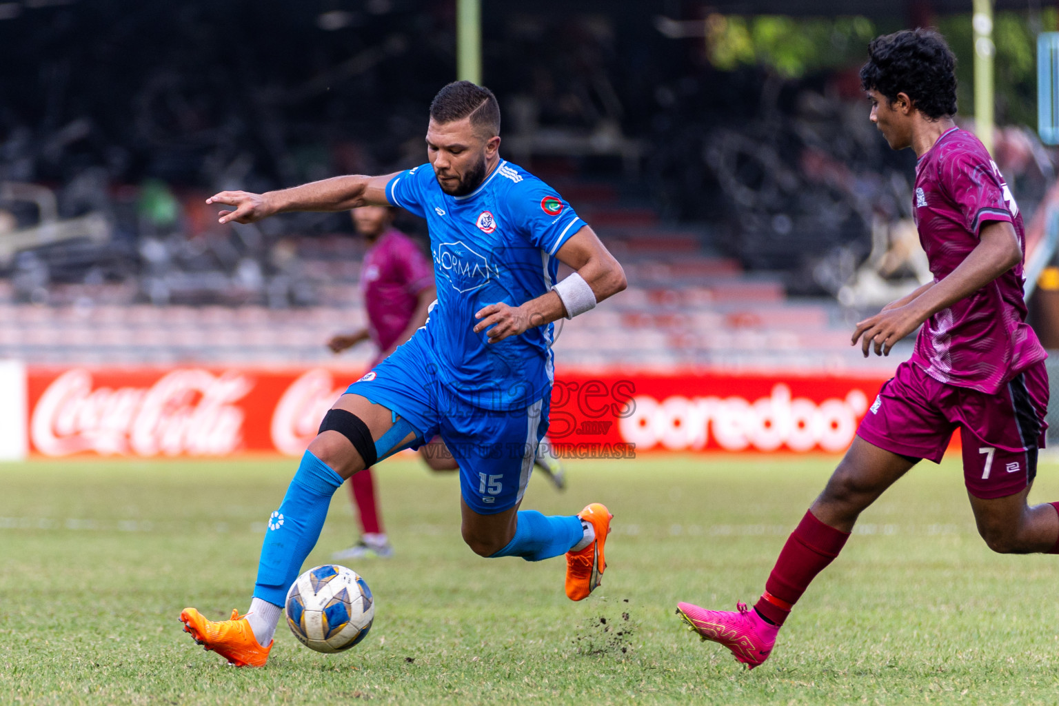 Man Ode SC vs B G Sports Club in the Quarter Final of Second Division 2023 in Male' Maldives on Monday, 5th February 2023. Photos: Nausham Waheed / images.mv