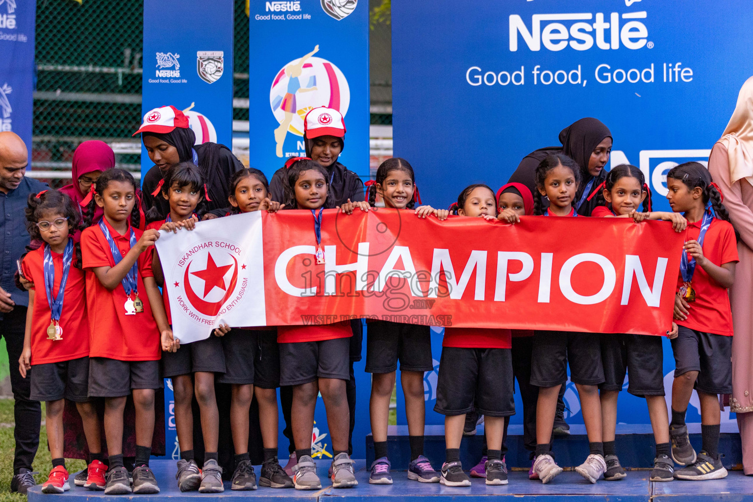 Day 3 of Nestle' Kids Netball Fest 2023 held in Henveyru Stadium, Male', Maldives on Saturday, 2nd December 2023.
Photos: Ismail Thoriq / images.mv