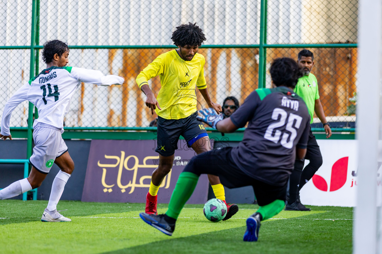 Giraavarians vs Xephyrs in Day 11 of BG Futsal Challenge 2024 was held on Friday, 22nd March 2024, in Male', Maldives Photos: Nausham Waheed / images.mv