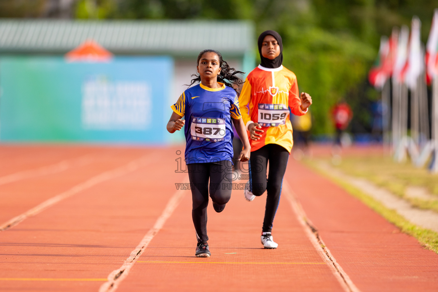 Day 3 of MWSC Interschool Athletics Championships 2024 held in Hulhumale Running Track, Hulhumale, Maldives on Monday, 11th November 2024. 
Photos by: Hassan Simah / Images.mv