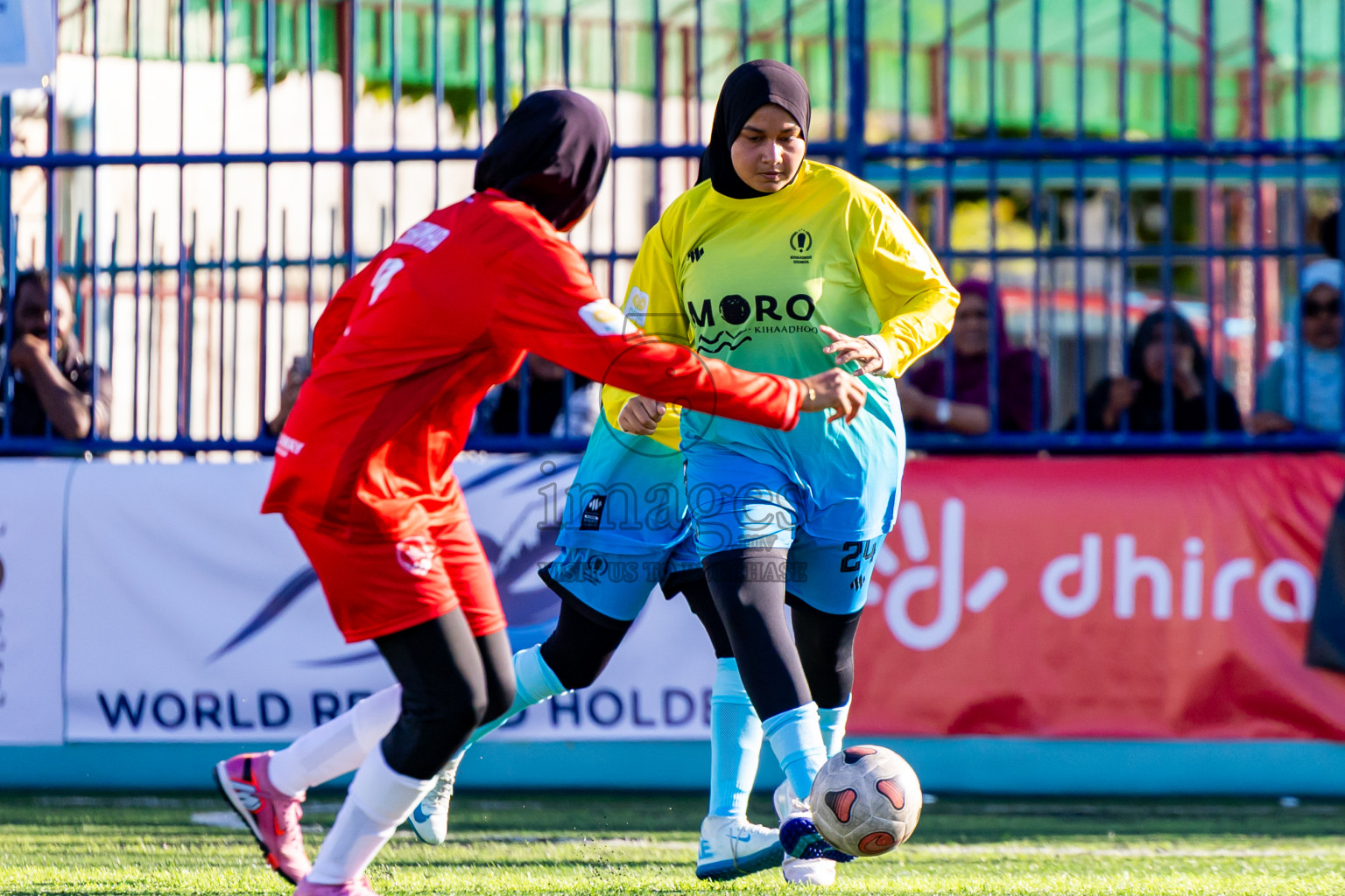 Eydhafushi vs Kihaadhoo in Day 4 of Better in Baa Futsal Fiesta 2025 Woman's division held in B. Eydhafushi, Maldives on Saturday, 8th November 2025. Photos: Nausham Waheed / images.mv