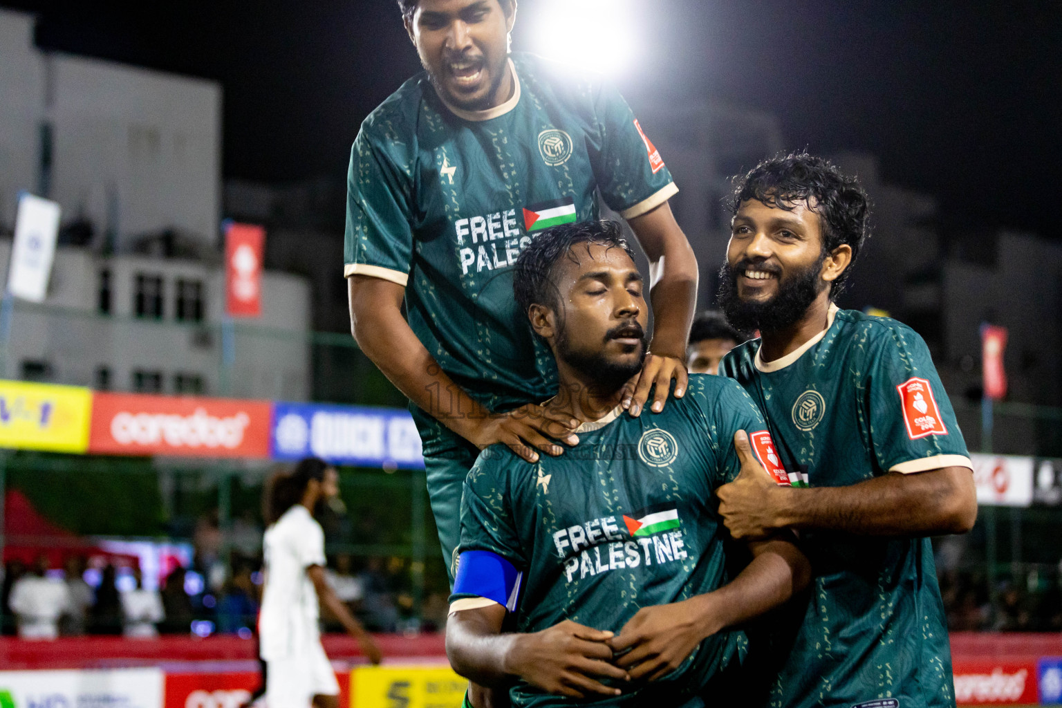 HDh.Nolhivaranfaru VS HDh.Neykurendhoo in Day 6 of Golden Futsal Challenge 2024 was held on Saturday, 20th January 2024, in Hulhumale', Maldives 
Photos: Hassan Simah / images.mv