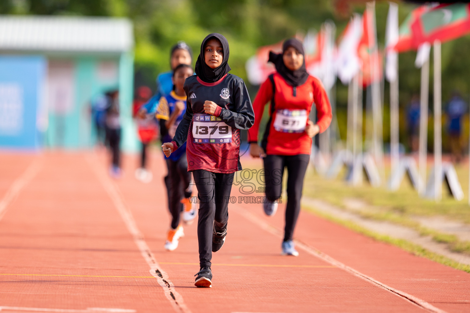 Day 3 of MWSC Interschool Athletics Championships 2024 held in Hulhumale Running Track, Hulhumale, Maldives on Monday, 11th November 2024. 
Photos by: Hassan Simah / Images.mv