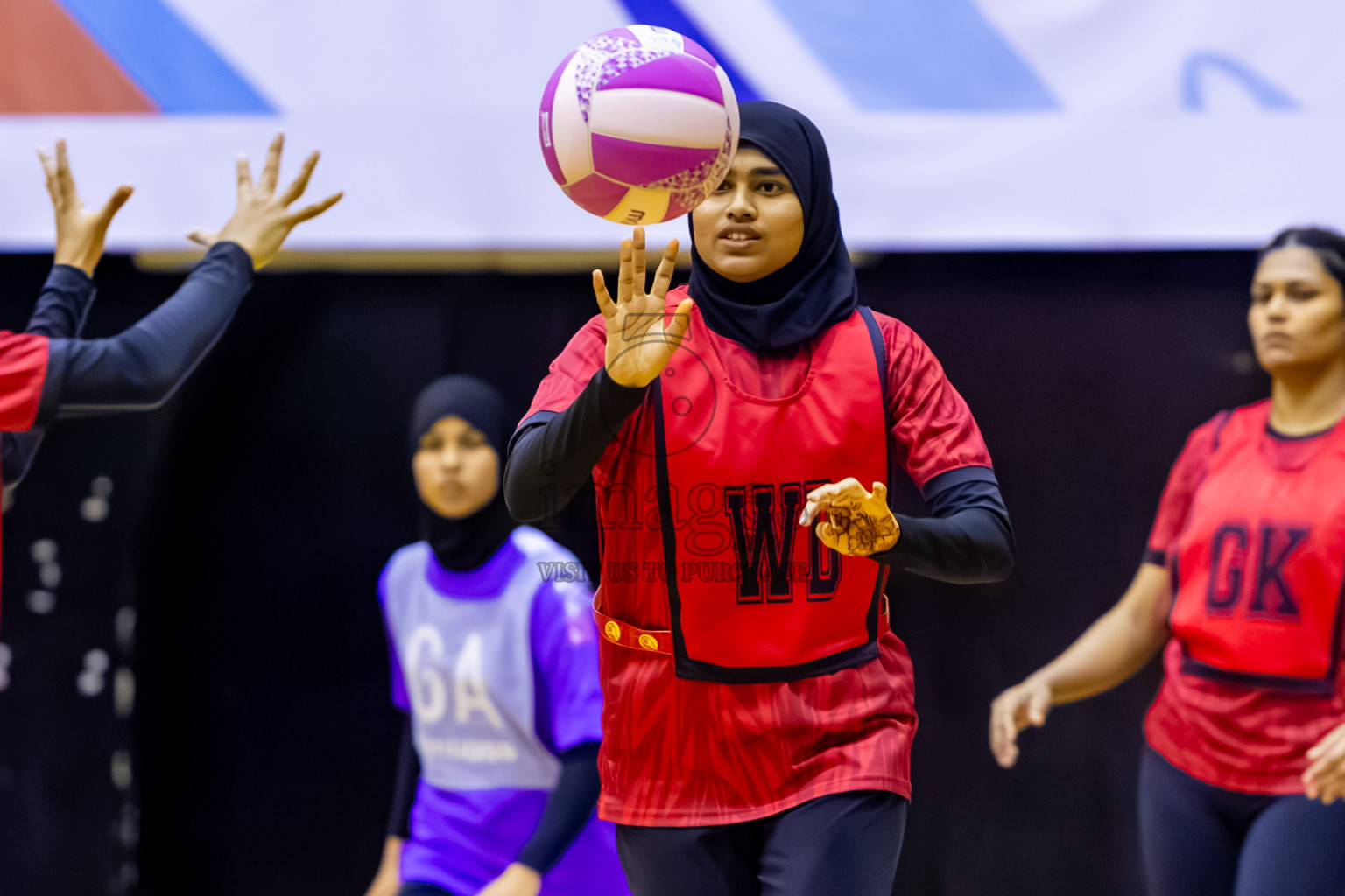 C Matrix vs Invicto SC in Day 4 of 24th Milo Netball Association Championship held in Social Center at Male', Maldives on Thursday, 4th September 2025. Photos: Nausham Waheed / images.mv