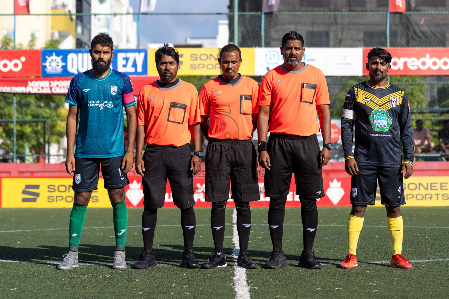 F Bilehdhoo vs F Magoodhoo in Day 20 of Golden Futsal Challenge 2024 was held on Saturday , 3rd February 2024 in Hulhumale', Maldives Photos: Nausham Waheed / images.mv