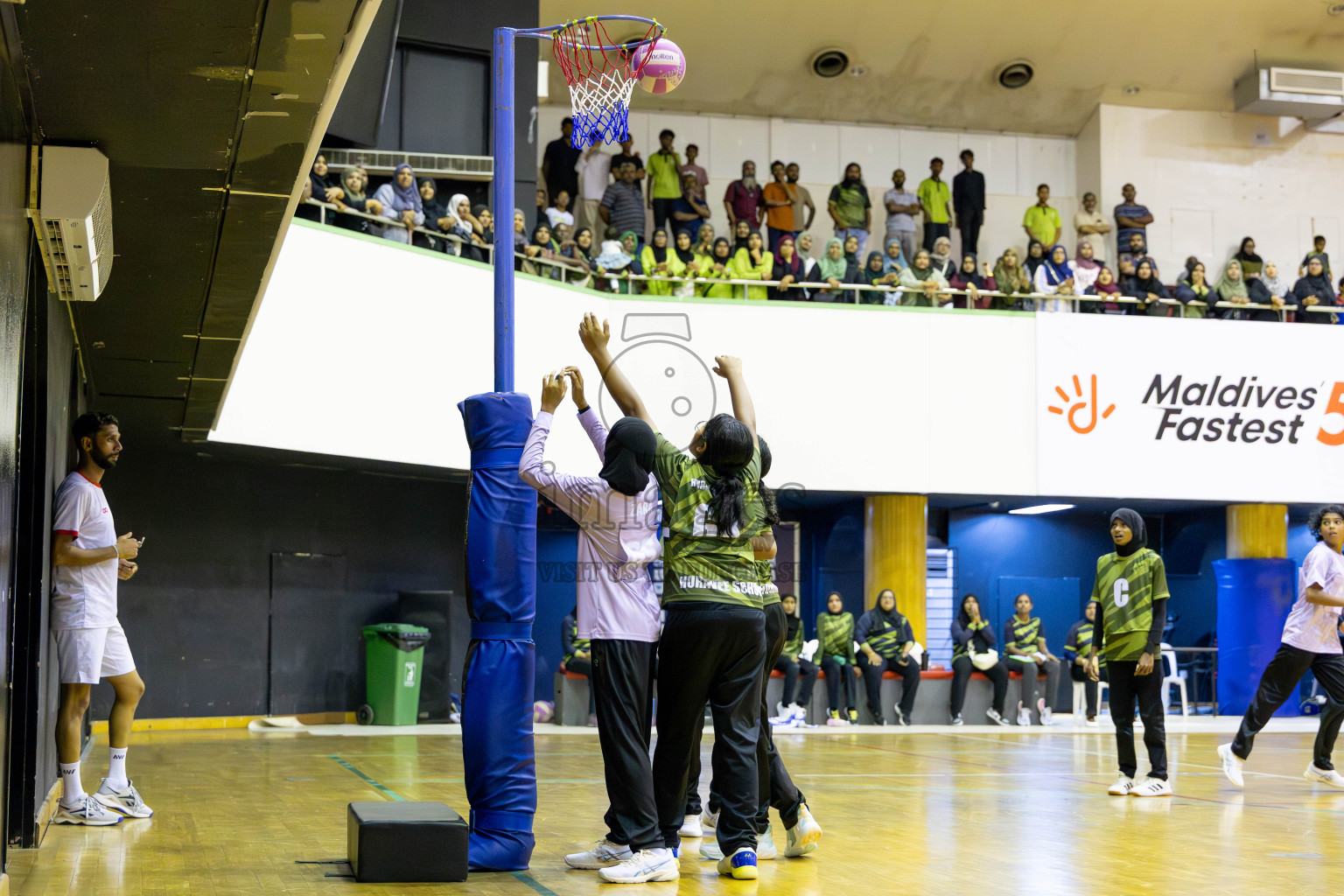 Day 15 of 26th Inter-School Netball Tournament 2025 was held in Social Center Indoor Hall on Thursday, 6th November 2025. Photos: Areef Adam / images.mv