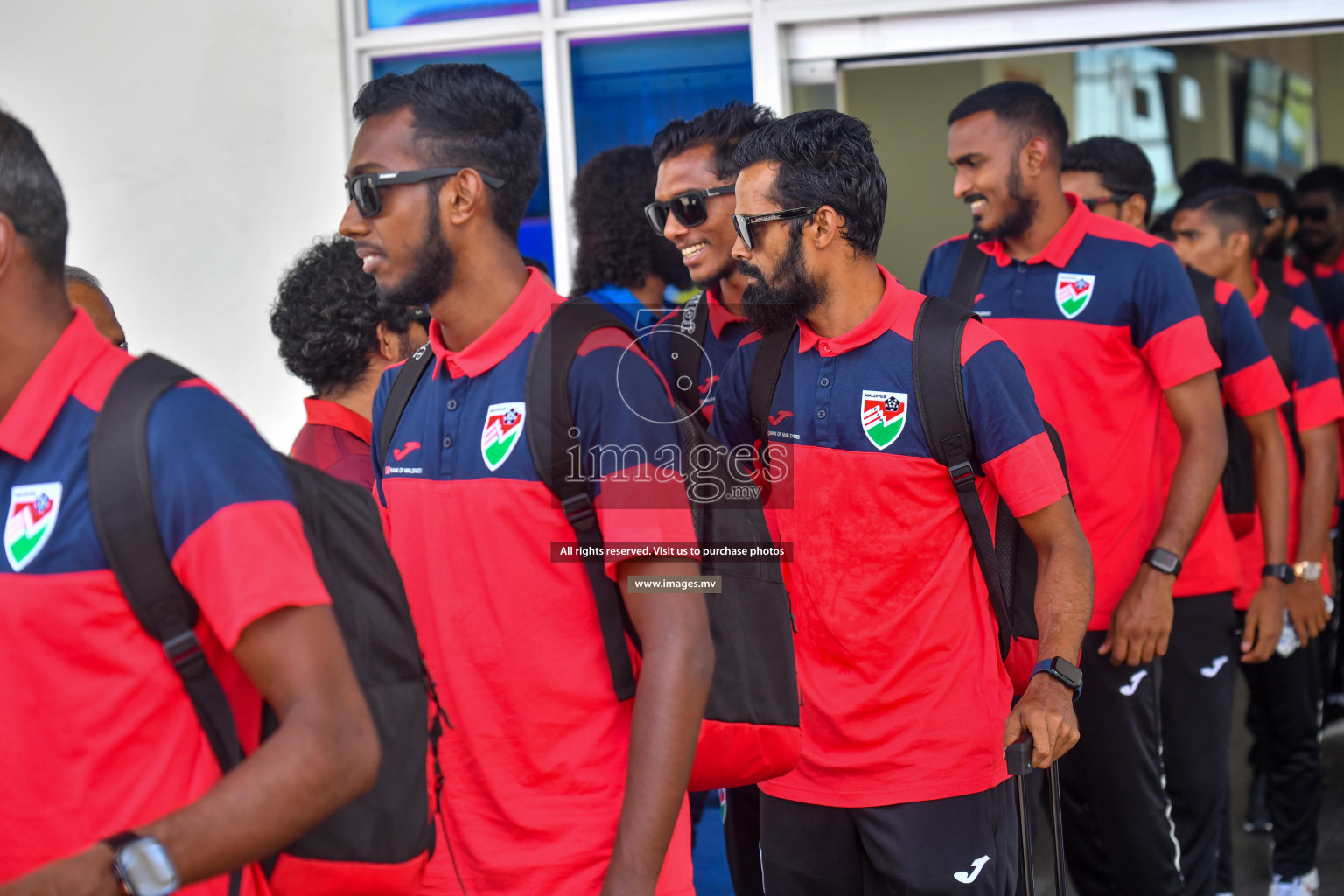 The Senior Men's National Team depart to Japan Training Camp from Maafannu Bus Terminal, Male', Maldives on 5th June 2023 Photos: Nausham Waheed/ Images.mv