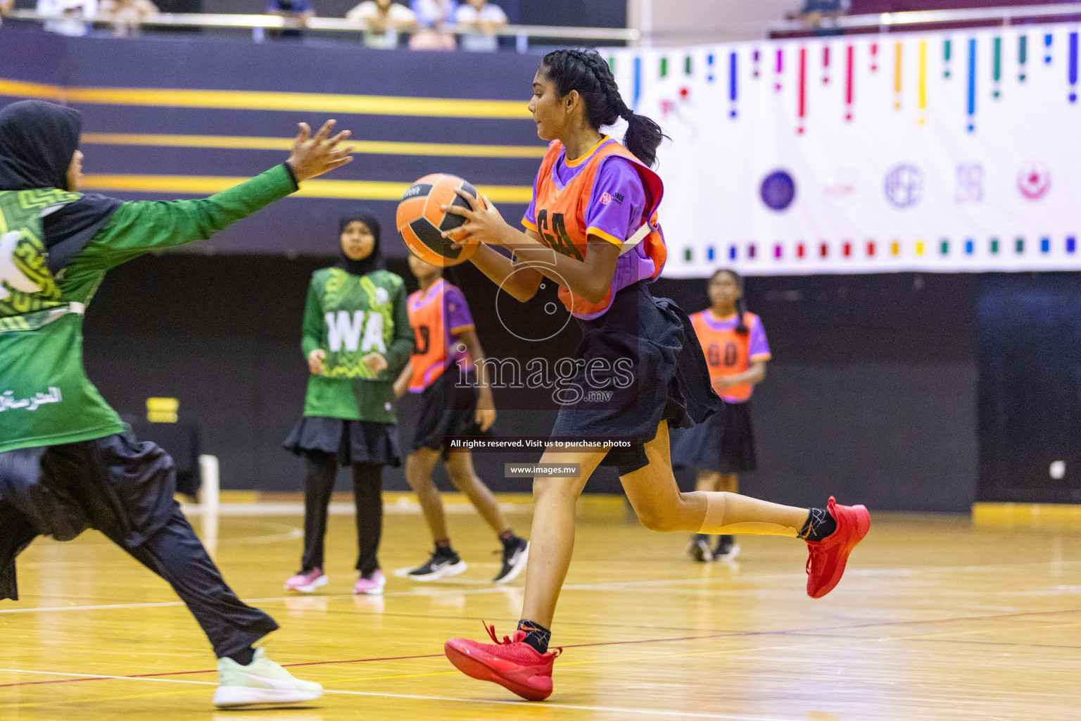 Day7 of 24th Interschool Netball Tournament 2023 was held in Social Center, Male', Maldives on 2nd November 2023. Photos: Nausham Waheed / images.mv