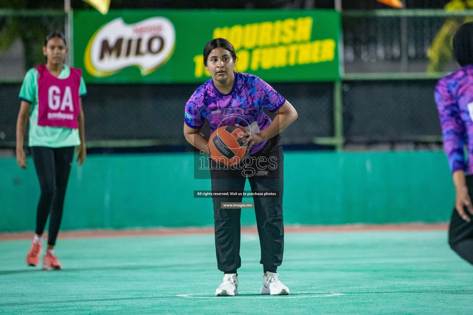 Day 2 of 20th Milo National Netball Tournament 2023, held in Synthetic Netball Court, Male', Maldives on 30th May 2023 Photos: Nausham Waheed/ Images.mv