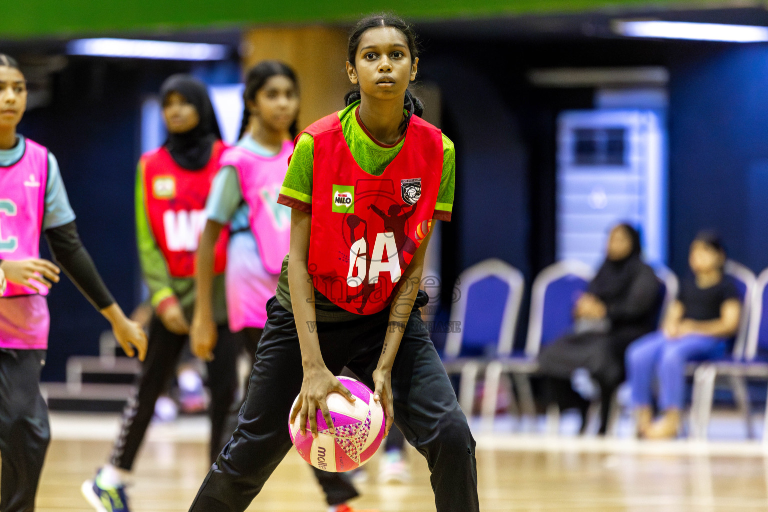 Fionti SC vs Netkids A  in Day 6 of 3rd Netball Junior Championship, held at Social Center on Friday 24th January 2025 . Photos: Shuu Abdul Sattar / images.mv