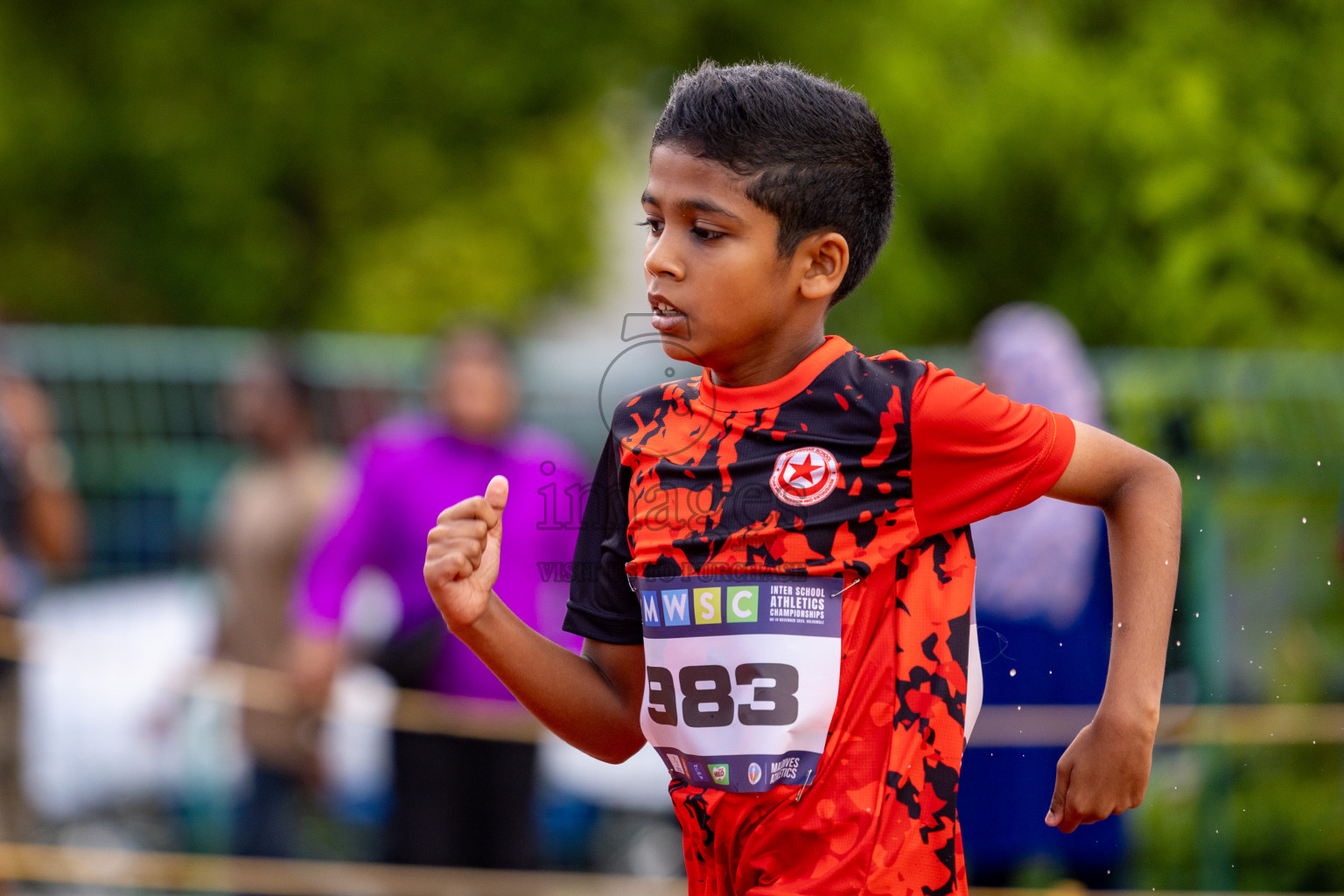 Day 1 of MWSC Interschool Athletics Championships 2024 held in Hulhumale Running Track, Hulhumale, Maldives on Saturday, 9th November 2024. 
Photos by: Ismail Thoriq, Hassan Simah / Images.mv