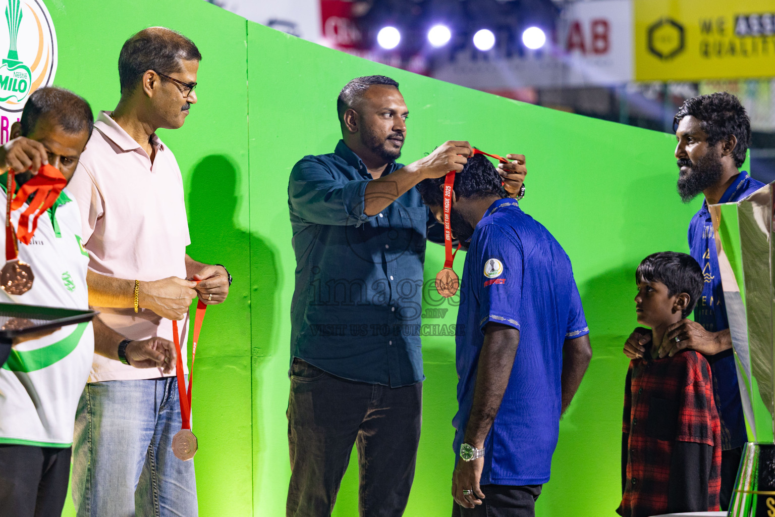 Arena vs Hawks in the Final of Milo Sector League 2025 was held in Rehendhi Futsal Ground, Hulhumale', Maldives on Tuesday, 18th November 2025. Photos: Areef Adam / images.mv