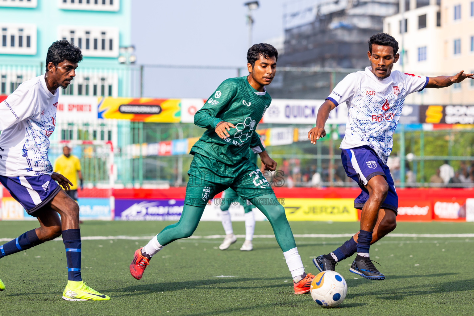 Th Thimarafushi vs Th Vilufushi in Day 14 of Golden Futsal Challenge 2025 was held on Saturday, 18th January 2025, in Hulhumale', Maldives. Photos: Nausham Waheed / images.mv