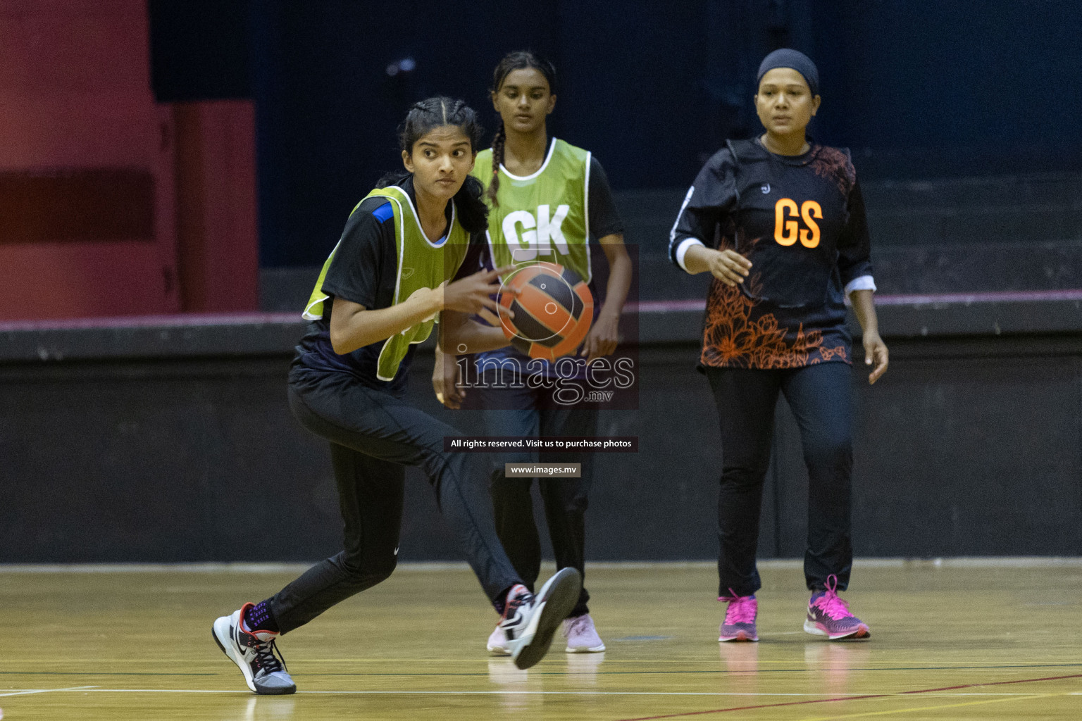 Club Matrix vs Youth United Sports Club in the Milo National Netball Tournament 2022 on 19 July 2022, held in Social Center, Male', Maldives. Photographer: Shuu / Images.mv