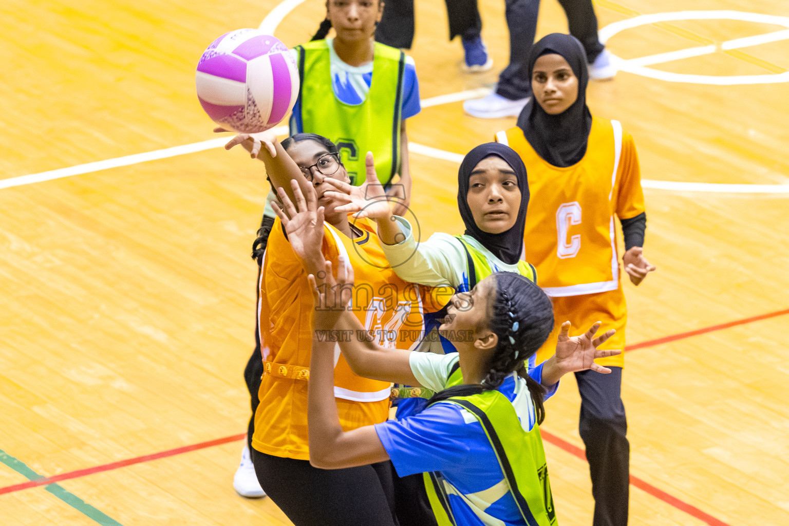 Day 8 of 24th Milo Netball Association Championship was held in Social Center at Male', Maldives on Monday, 8th September 2025. Photos: Mohamed Mahfooz Moosa / images.mv