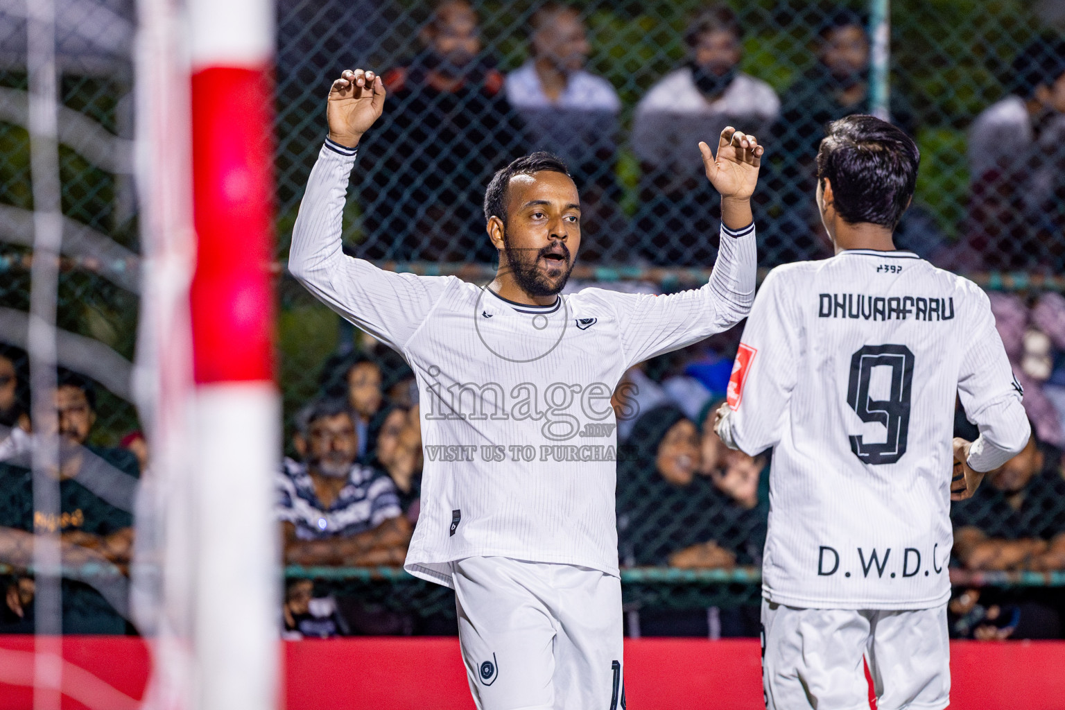 R Dhuvaafaru vs R Meedhoo in Day 14 of Golden Futsal Challenge 2025 was held on Saturday, 18th January 2025, in Hulhumale', Maldives. Photos: Nausham Waheed / images.mv