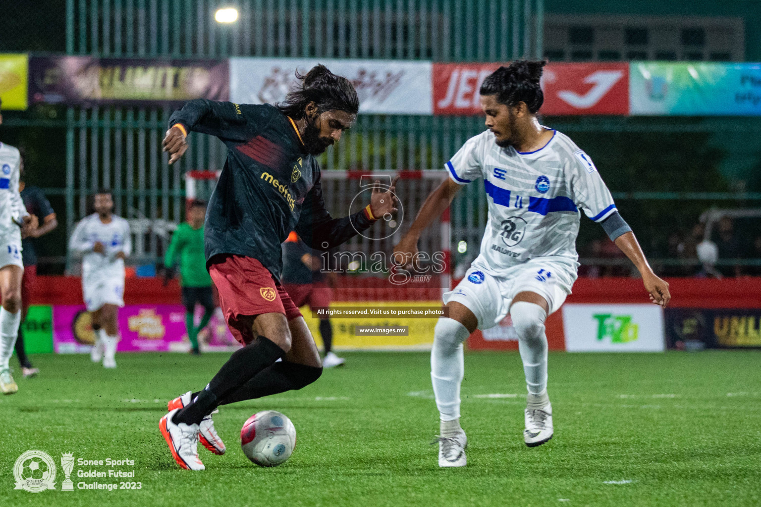 Th. Gaadhiffushi vs Th. Veymandoo in Day 4 of Golden Futsal Challenge 2023 on 08 February 2023 in Hulhumale, Male, Maldives