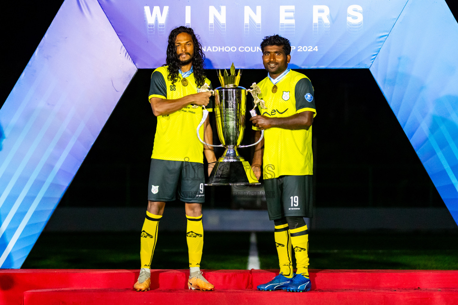 JT Sports vs Kanmathi Juniors from Final of Manadhoo Council Cup 2024 in N Manadhoo Maldives on Tuesday, 27th February 2023. Photos: Nausham Waheed / images.mv