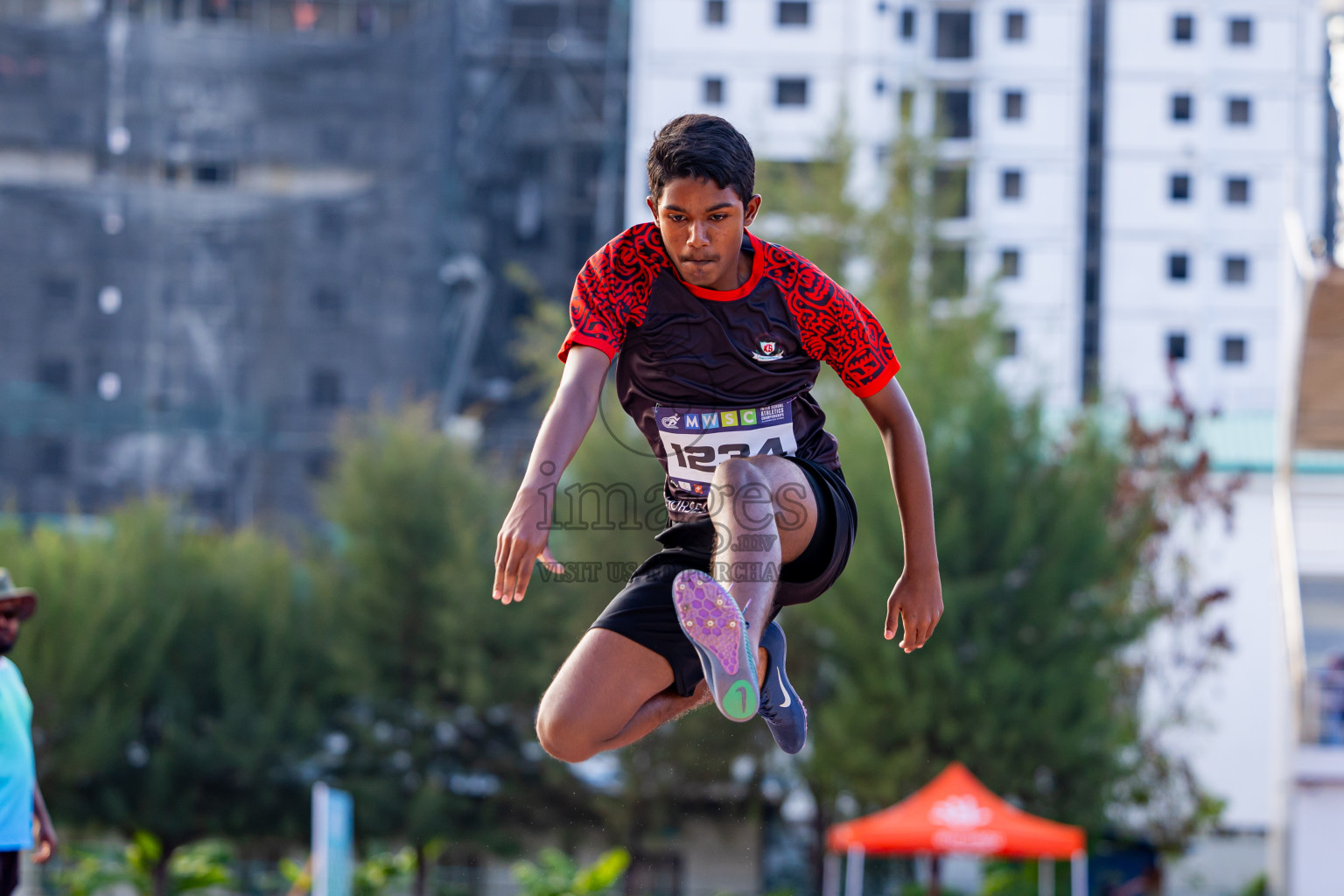 Day 3 of MWSC Interschool Athletics Championships 2024 held in Hulhumale Running Track, Hulhumale, Maldives on Monday, 11th November 2024. Photos by: Nausham Waheed / Images.mv