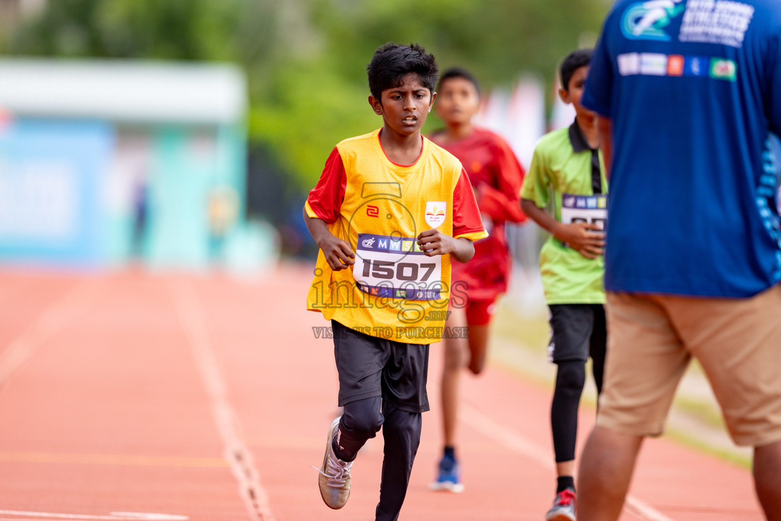 Day 3 of MWSC Interschool Athletics Championships 2024 held in Hulhumale Running Track, Hulhumale, Maldives on Monday, 11th November 2024. 
Photos by: Hassan Simah / Images.mv