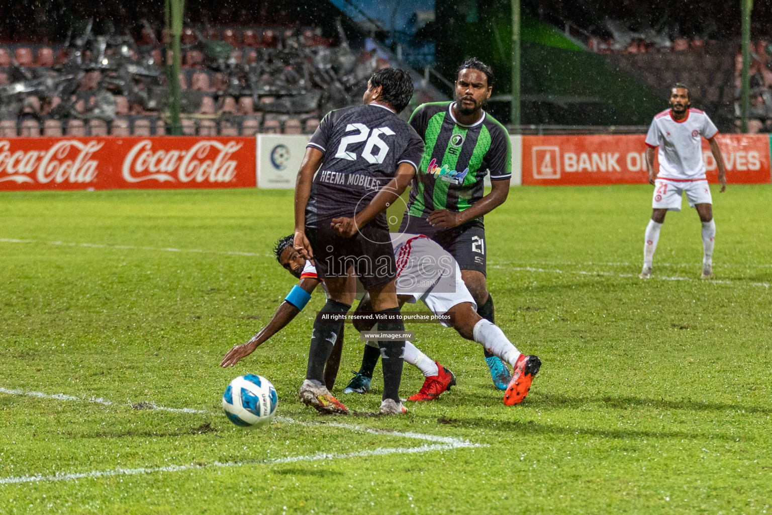 JJ Sports Club vs Buru Sports Club in the 2nd Division 2022 on 18th July 2022, held in National Football Stadium, Male', Maldives Photos: Hassan Simah / Images.mv