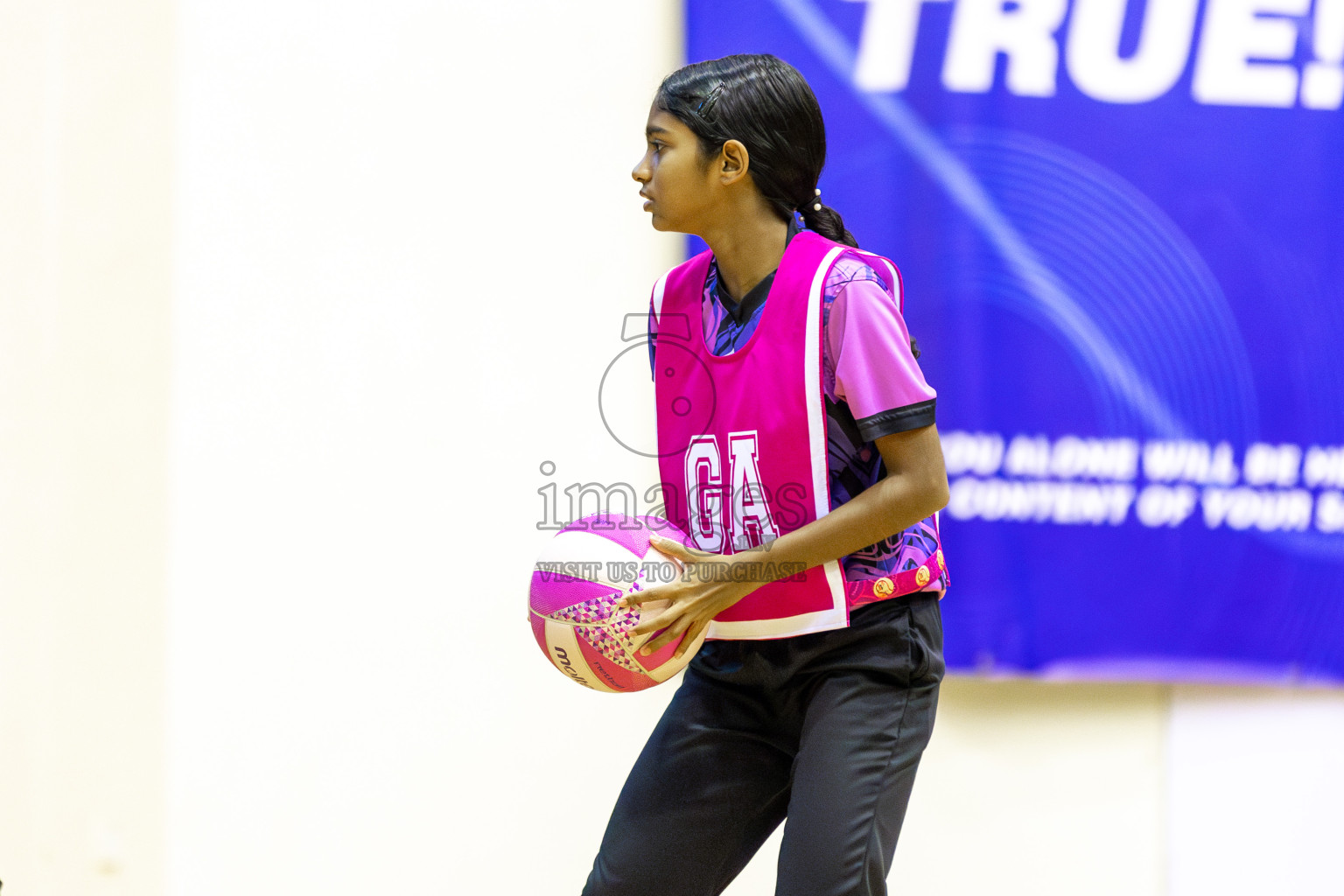 High Flyers vs N Sports Academy A  in Day 6 of 3rd Netball Junior Championship, held at Social Center on Friday 24th January 2025 . Photos: Shuu Abdul Sattar / images.mv