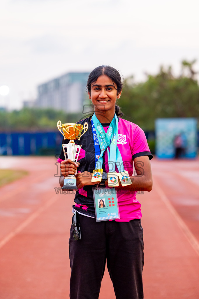 Day 6 of MWSC Interschool Athletics Championships 2024 held in Hulhumale Running Track, Hulhumale, Maldives on Thursday, 14th November 2024. Photos by: Nausham Waheed / Images.mv