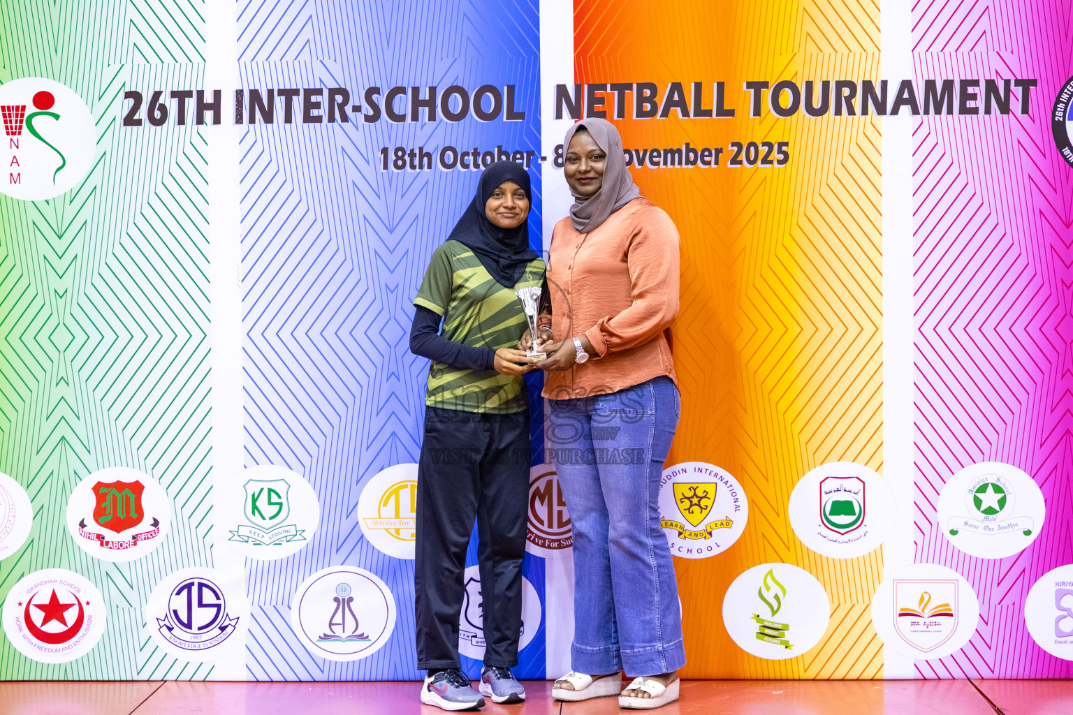 Finals of 26th Inter-School Netball Tournament 2025 was held in Social Center Indoor Hall on Saturday, 8th November 2025. Photos: Mohamed Mahfooz Moosa / images.mv