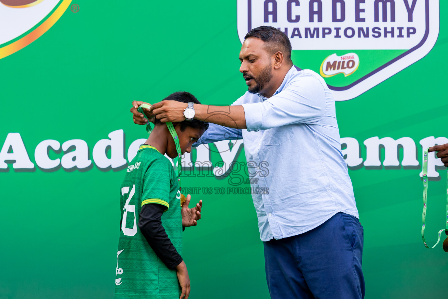 Day 3 of MILO Academy Championship 2025 (U-12) was held at Henveiru Stadium in Male', Maldives on Saturday, 3rd May 2025. Photos: Nausham Waheed / images.mv