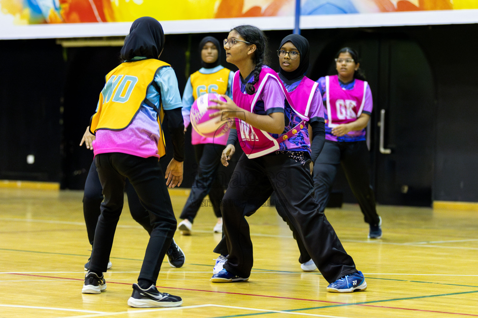 Netkids B vs N Sports academy B (U13) in Day 1 of 3rd Junior Championship - Netball association of Maldives, held at Social Center on 19th January 2025 . Photos by Shuu Abdul Sattar / Images.mv