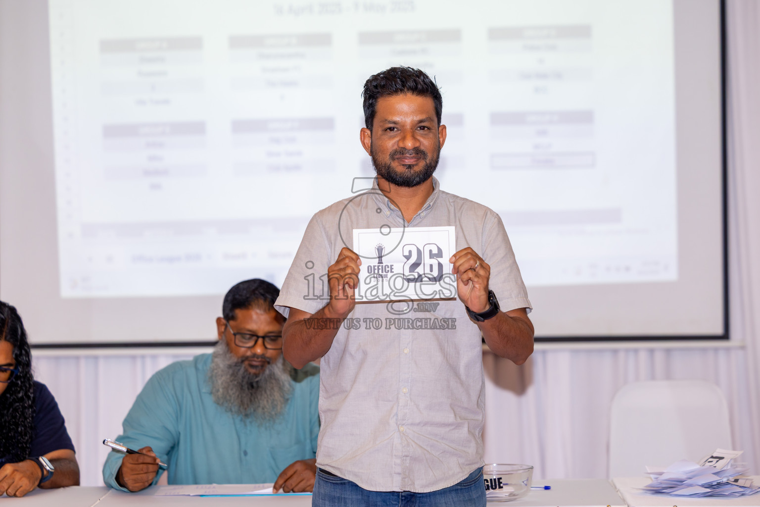 Draw Ceremony of Office League 2025 held in Male', Maldives on Saturday, 12th April 2025. Photos: Nausham Waheed / images.mv
