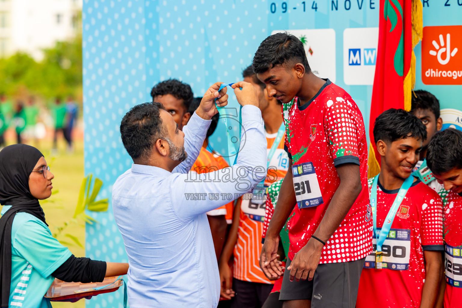 Day 6 of MWSC Interschool Athletics Championships 2024 held in Hulhumale Running Track, Hulhumale, Maldives on Thursday, 14th November 2024. Photos by: Nausham Waheed / Images.mv