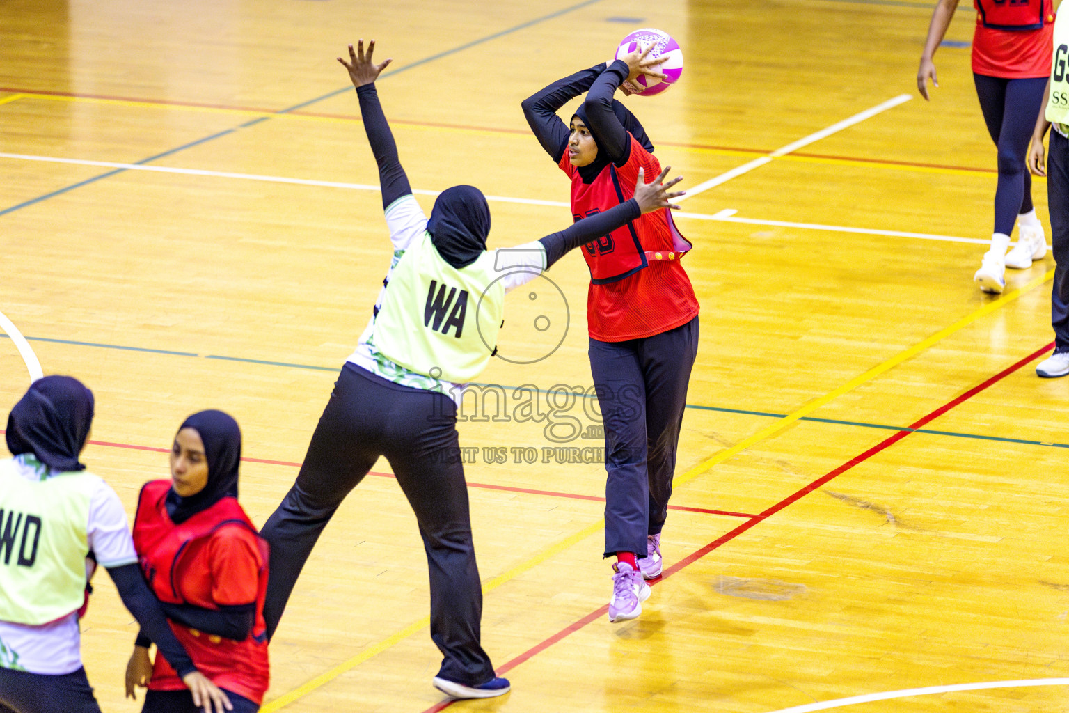 Club Matrix vs Club Green Streets in Division 1 of National Netball Tournament 2025 held in Ekuveni Netball Court at Male', Maldives on Saturday, 24th May 2025. Photos: Hassan Simah / images.mv
