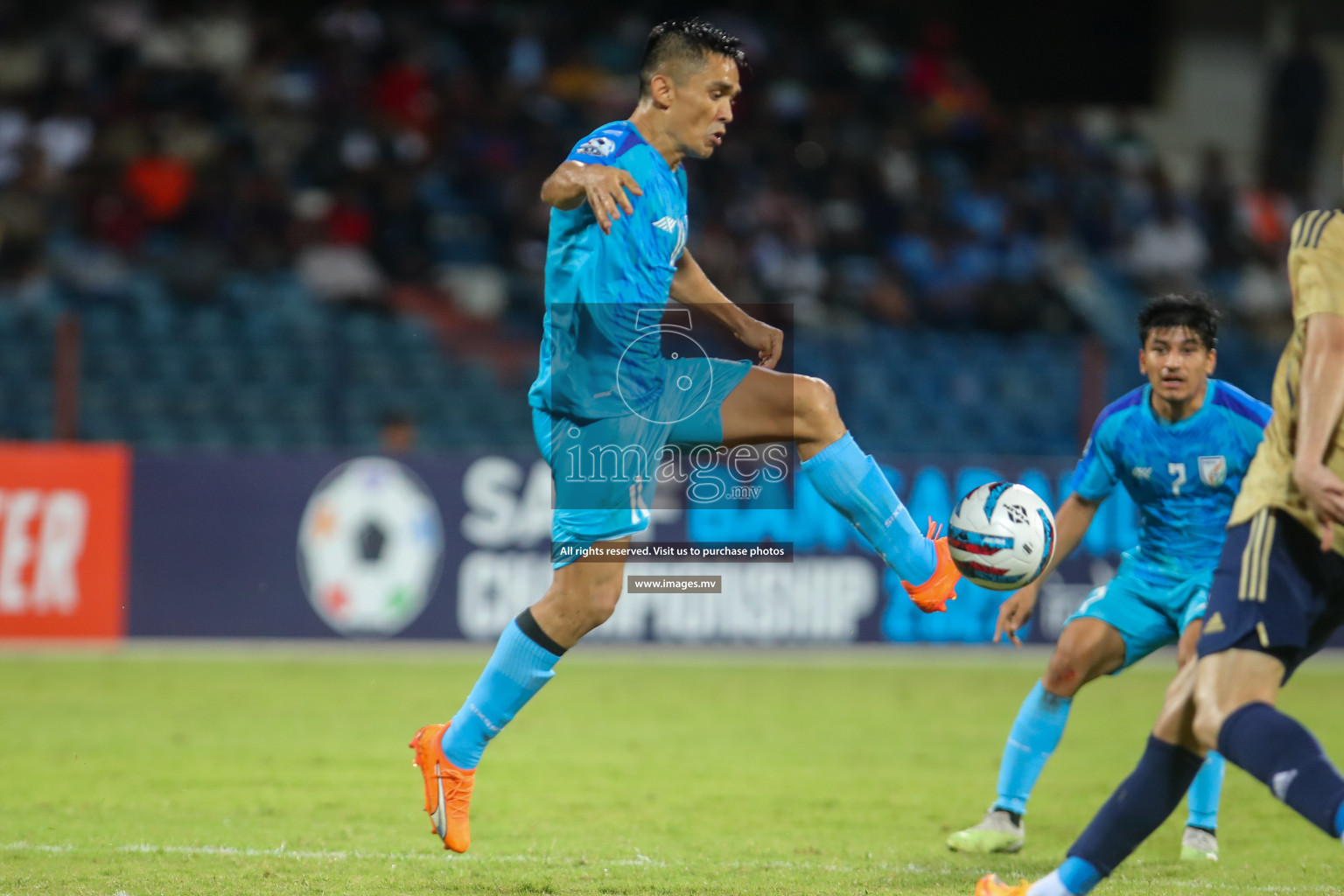 India vs Kuwait in SAFF Championship 2023 held in Sree Kanteerava Stadium, Bengaluru, India, on Tuesday, 27th June 2023. Photos: Nausham Waheed, Hassan Simah / images.mv