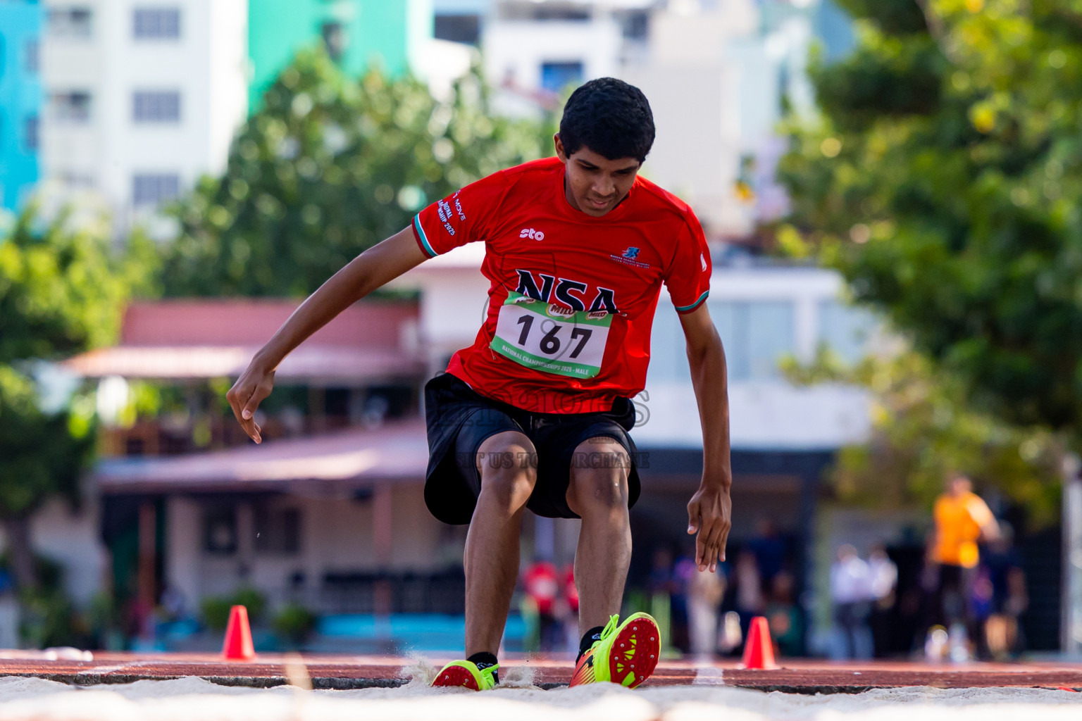 Day 1 of National Athletics Championship 2025 was held at Ekuveni Running Ground in Male', Maldives on Thursday, 14th August 2025. Photos: Nausham Waheed / images.mv