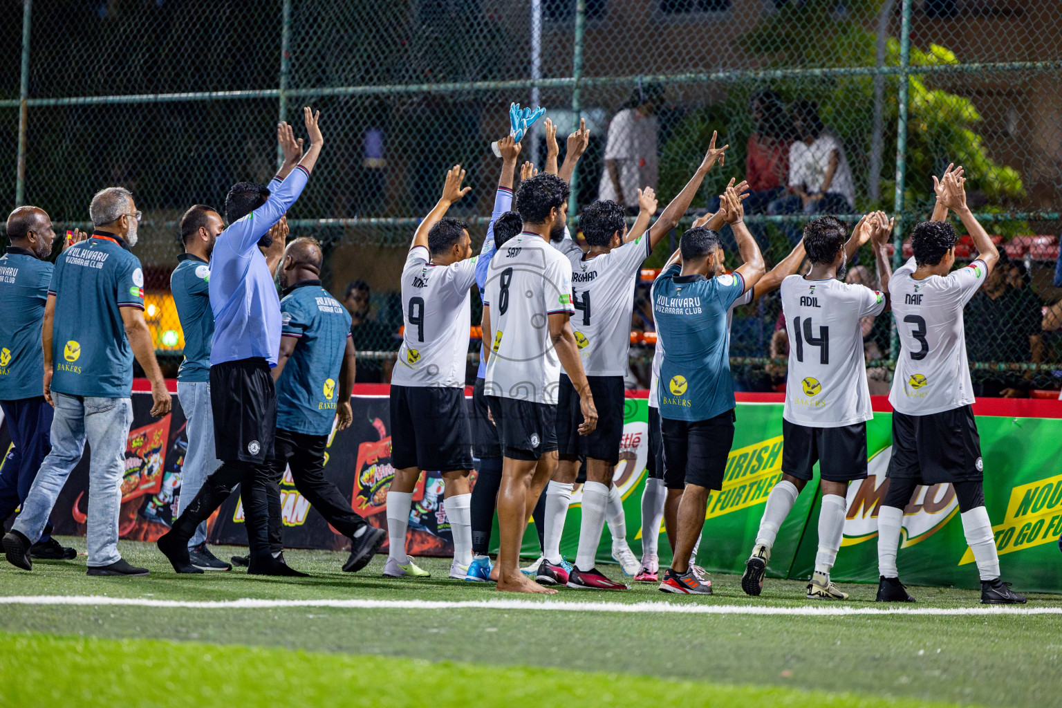 TEAM DJA vs KULHIVARU VUZARA in Club Maldives Classic 2024 held in Rehendi Futsal Ground, Hulhumale', Maldives on Monday, 16th September 2024. Photos: Nausham Waheed / images.mv