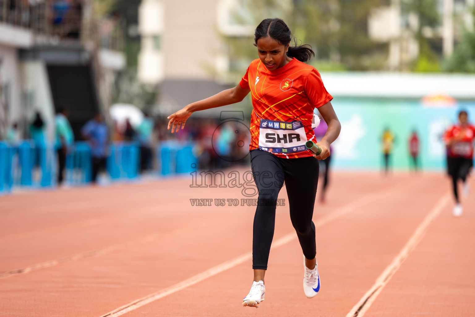 Day 6 of MWSC Interschool Athletics Championships 2024 held in Hulhumale Running Track, Hulhumale, Maldives on Thursday, 14th November 2024. Photos by: Ismail Thoriq / Images.mv