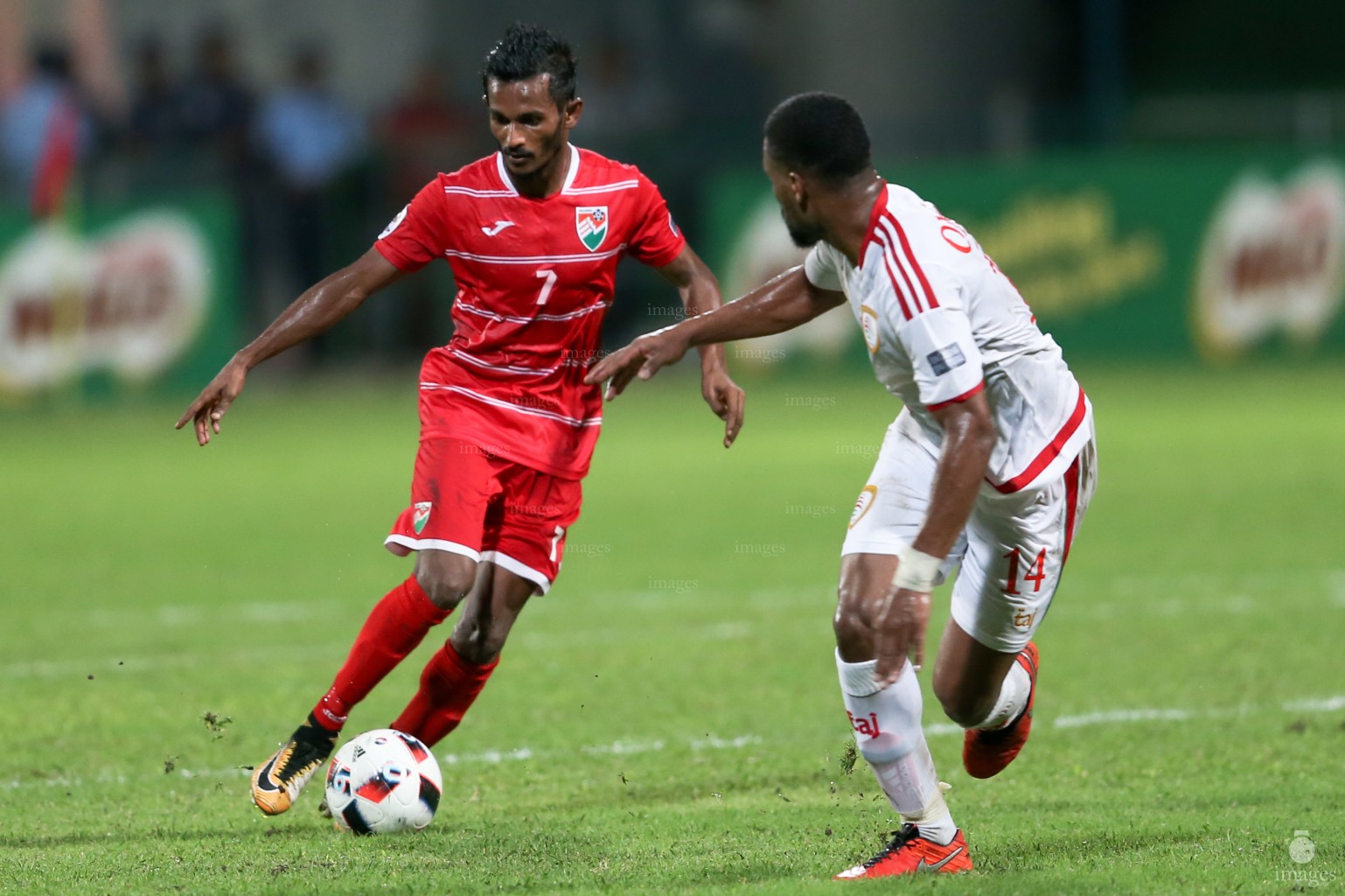 Asian Cup Qualifier between Maldives and Oman in National Stadium, on 10 October 2017 Male' Maldives. ( Images.mv Photo: Abdulla Abeedh )