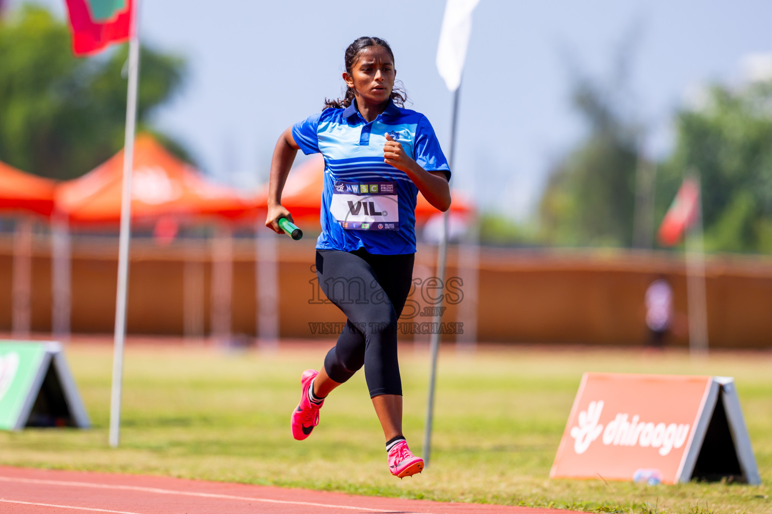 Day 6 of MWSC Interschool Athletics Championships 2024 held in Hulhumale Running Track, Hulhumale, Maldives on Thursday, 14th November 2024. Photos by: Nausham Waheed / Images.mv