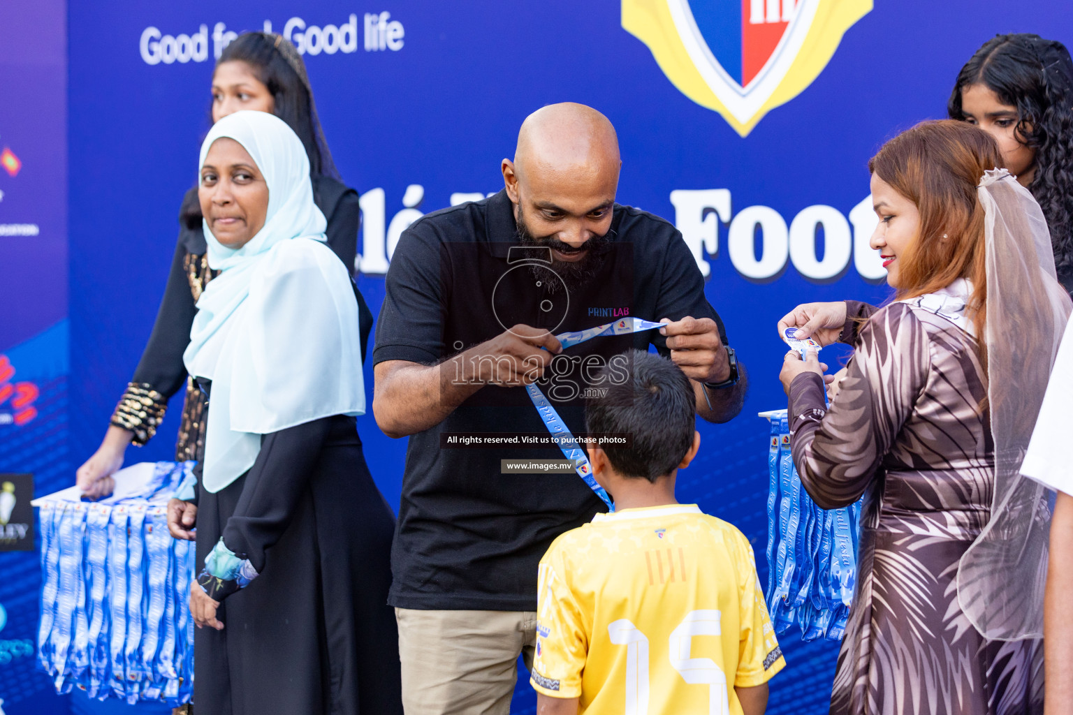 Day 4 of Nestle Kids Football Fiesta, held in Henveyru Football Stadium, Male', Maldives on Saturday, 14th October 2023 Photos: Nausham Waheed  / images.mv